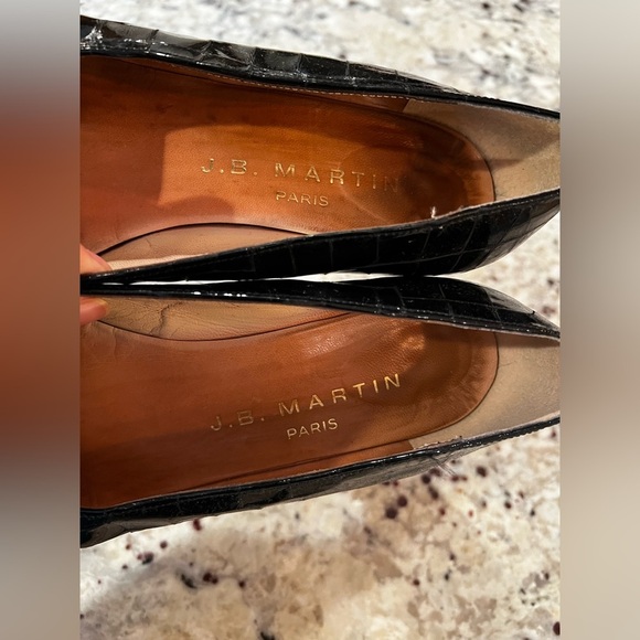 JB Martin Black Patent Leather Square Toe Heel 1.75” Size US 6 UK 4 - Picture 4 of 9